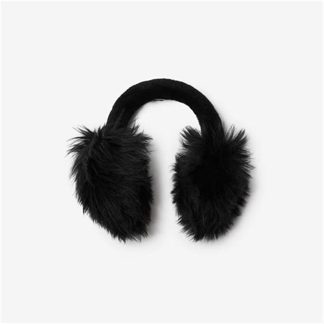 burberry plaid earmuffs|black shearling ear muffs.